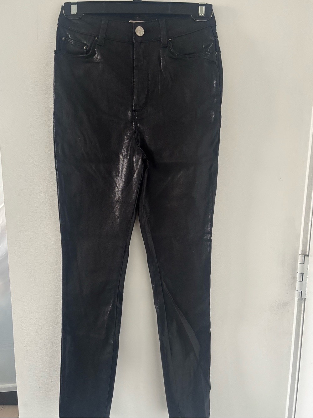 ASOS Black Coated Skinny Jeans - W25 L32